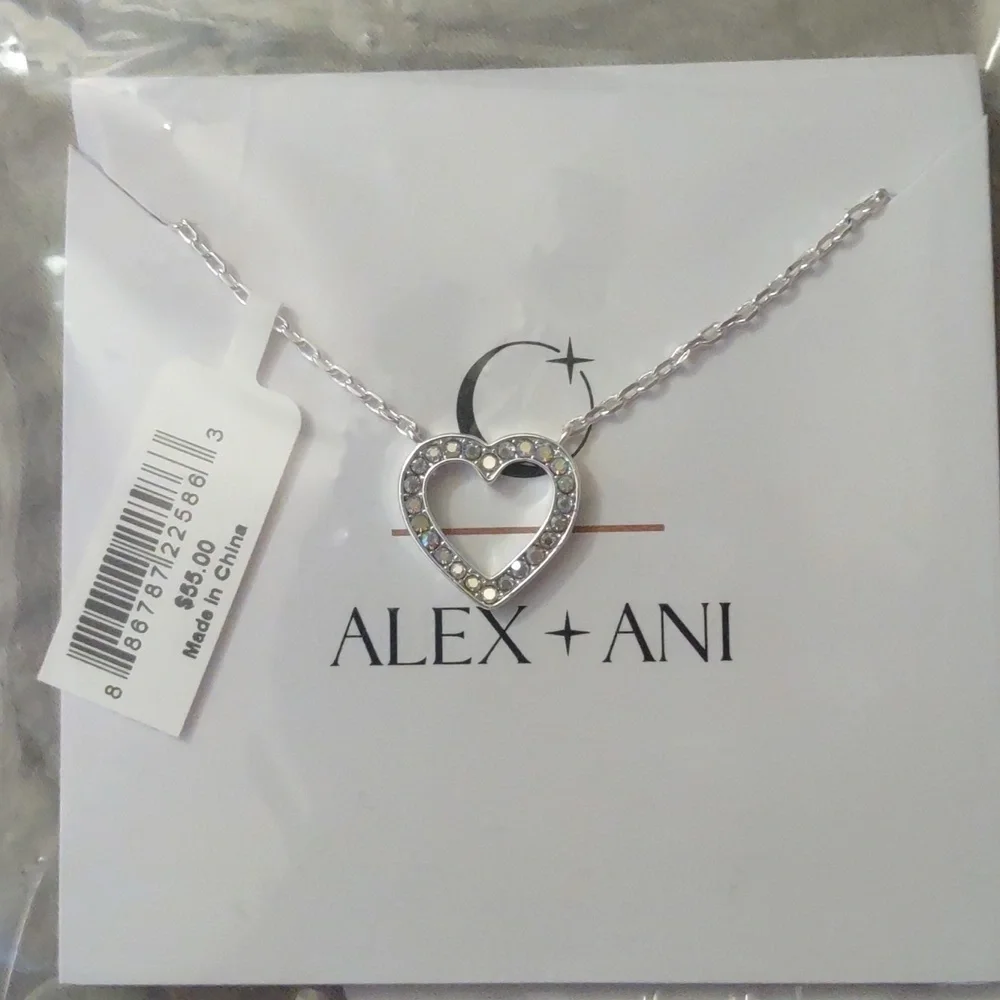 Alex and Ani Heart and Crystal Necklace - Picture 4 of 5